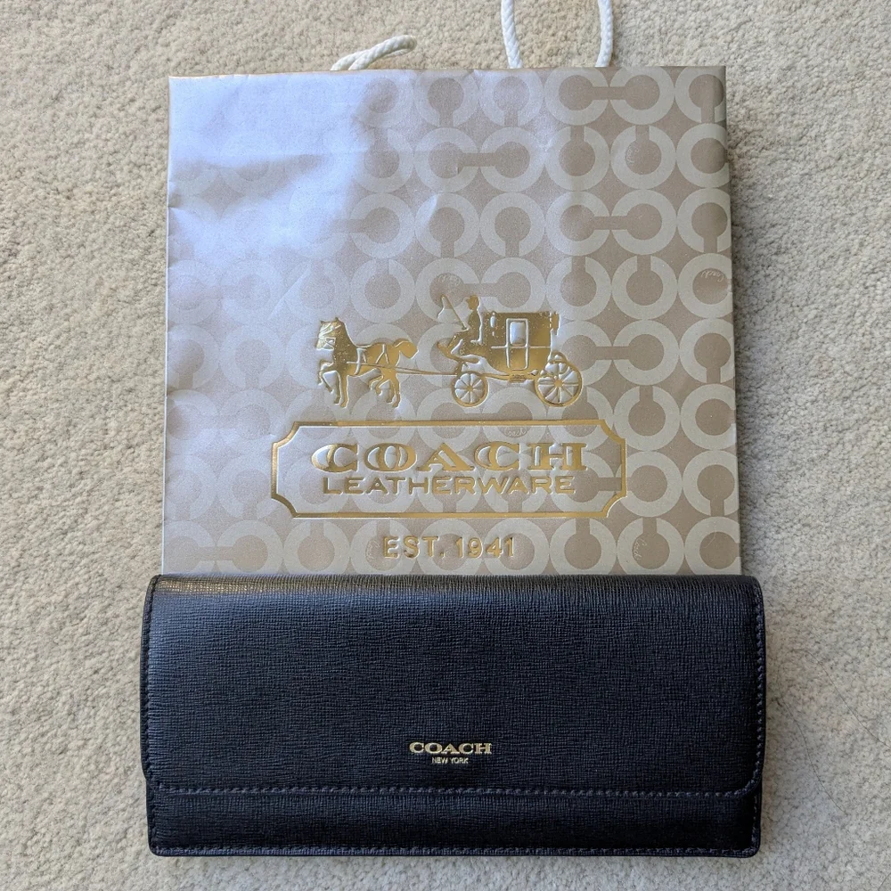 Coach Black Leather Wallet